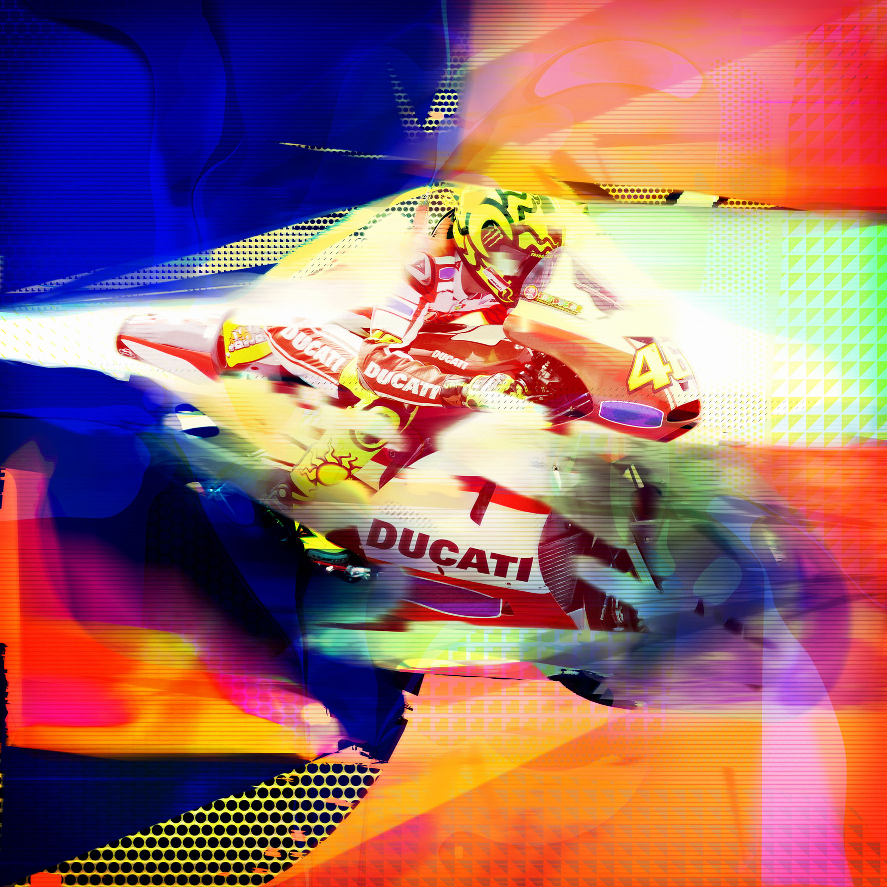 Pat Kuleta Rossi Ducati Art - 46 Reasons