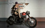 1973 CB750 Pin-Up Babe