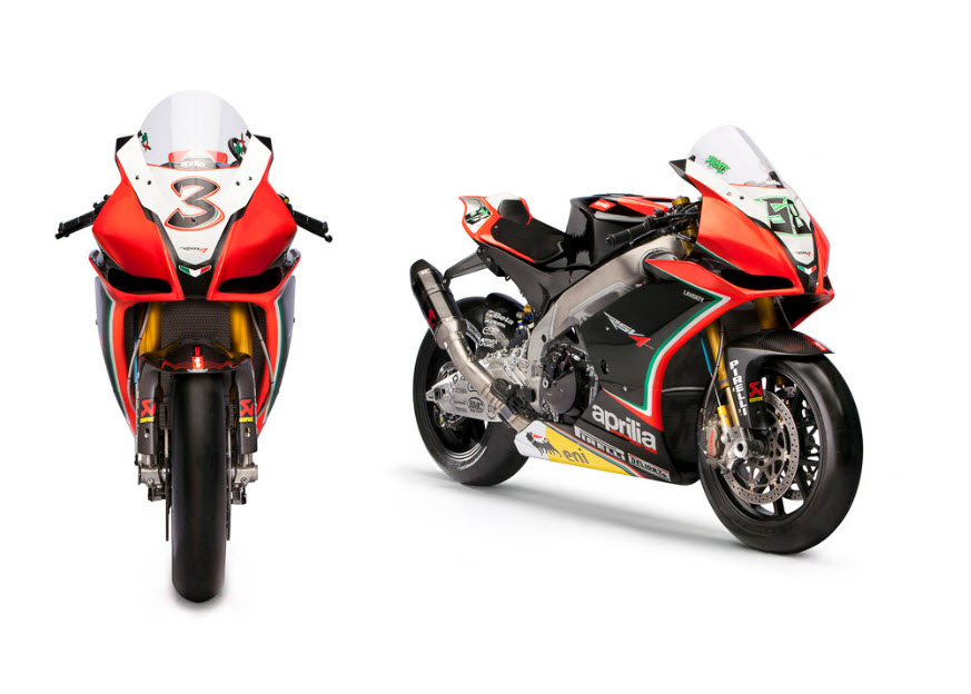 2012 WSBK Aprilia Team mit Biaggi und Laverty