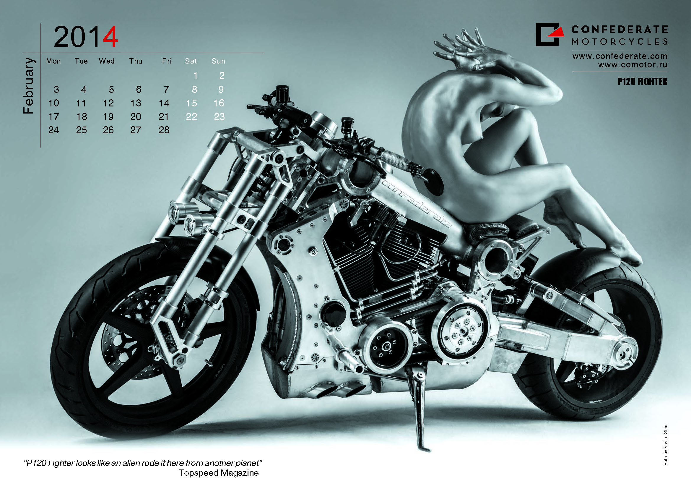 2014 Confederate Kalender Februar