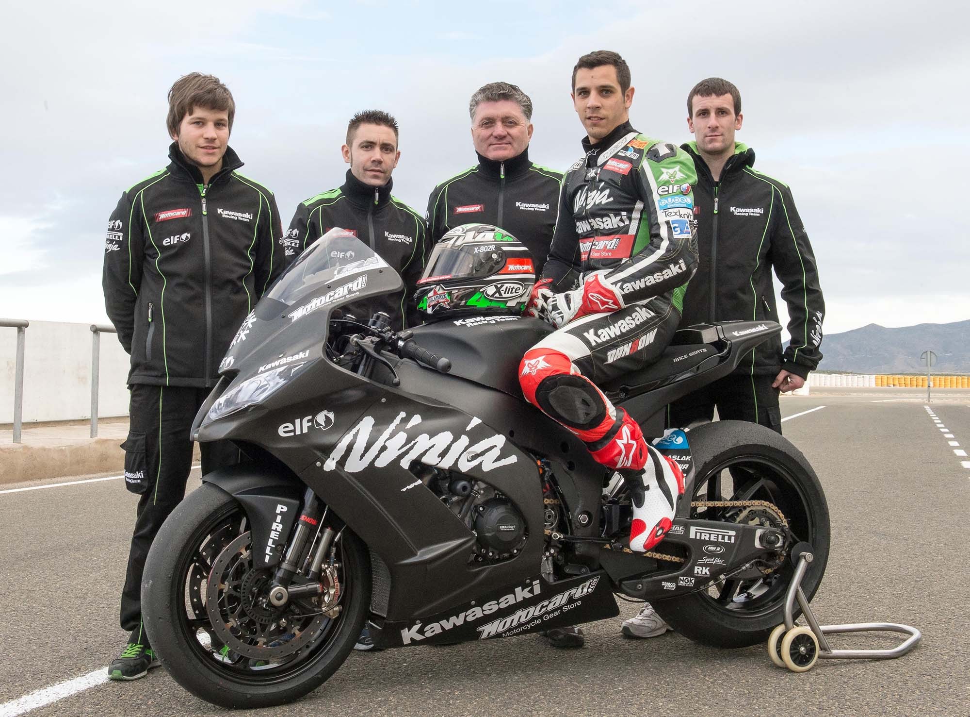 David Salom mit Kawasaki Evo WSBK TEAM