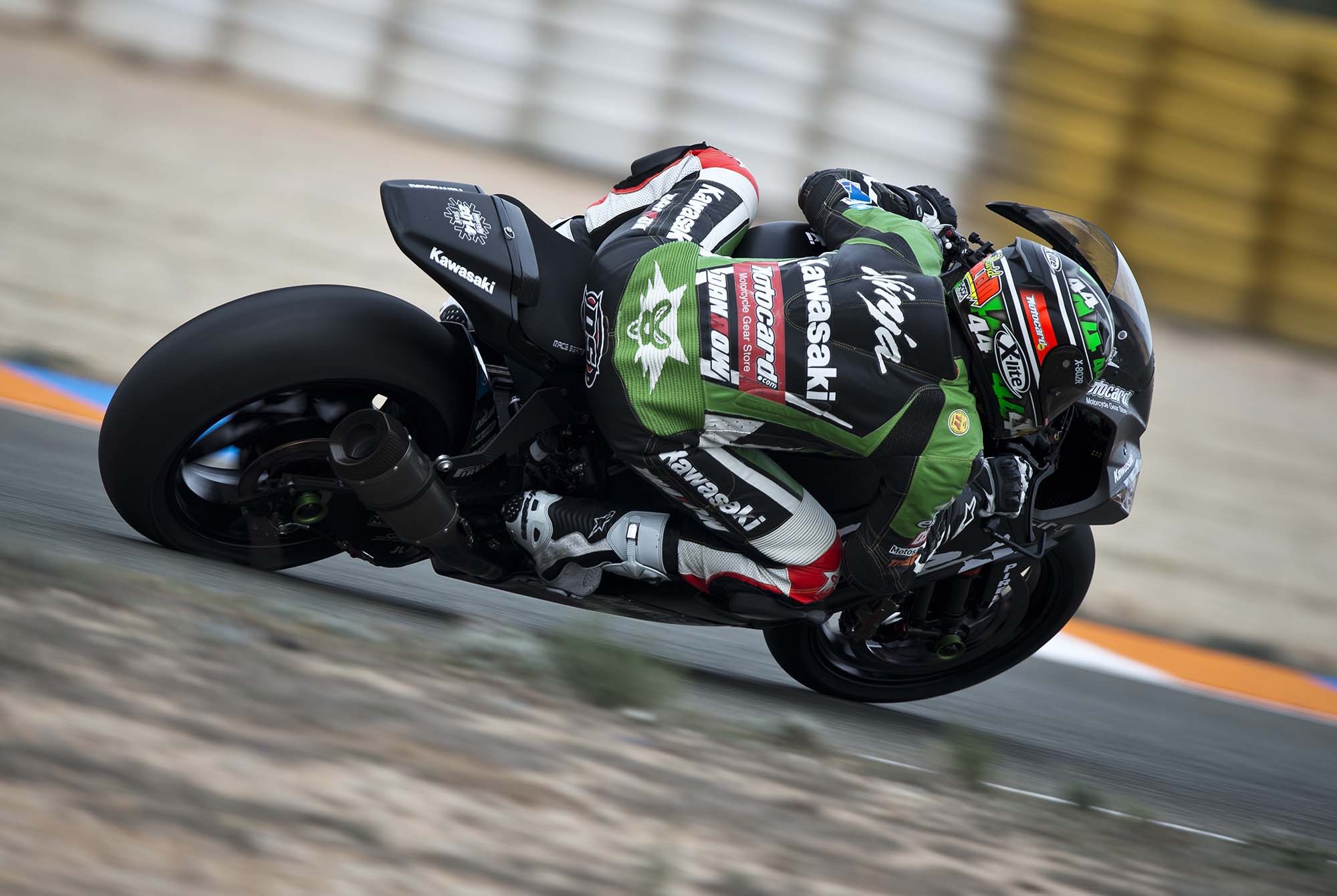 David Salom mit Kawasaki Evo WSBK TEAM