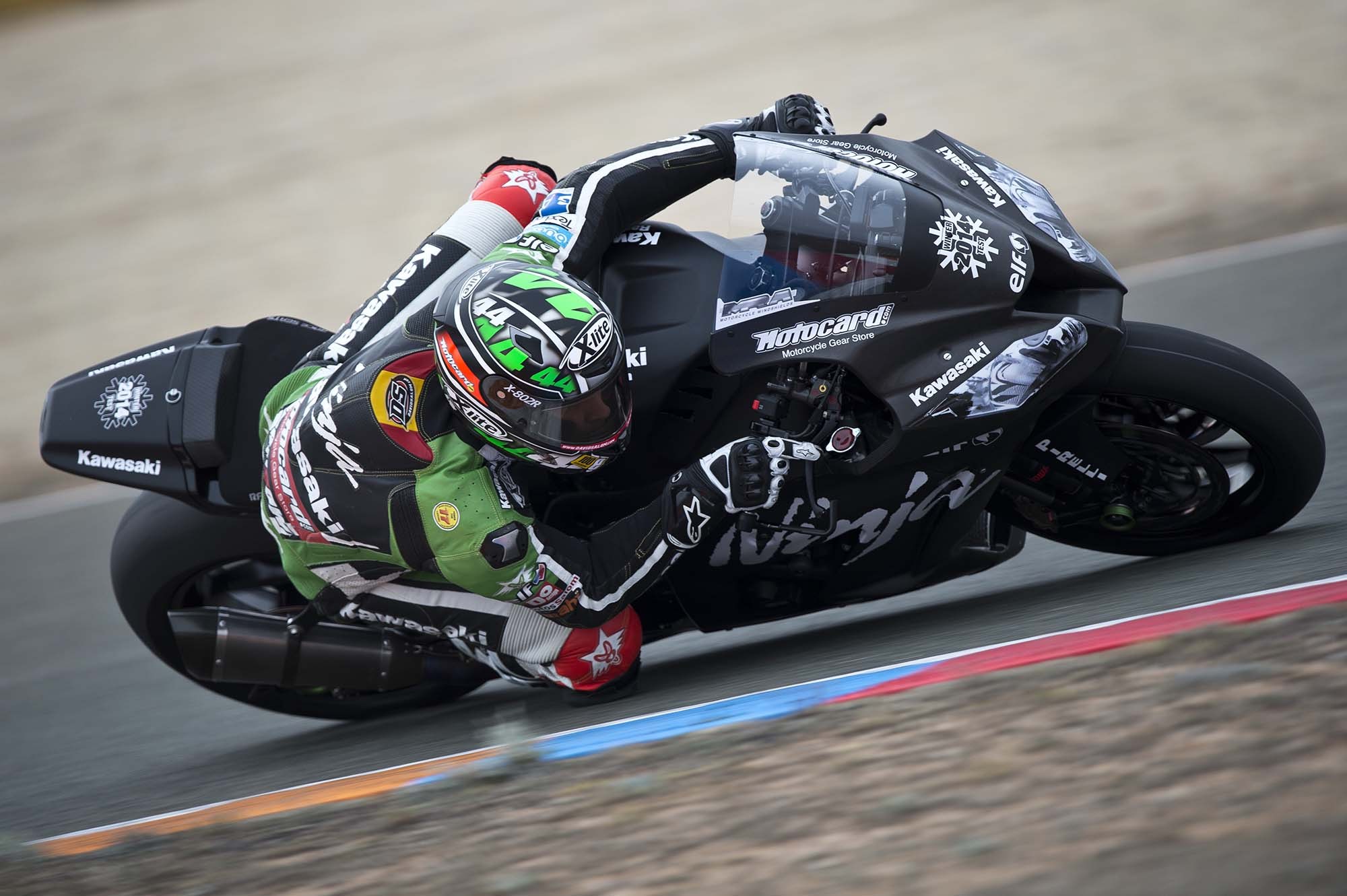 David Salom mit Kawasaki Evo WSBK TEAM