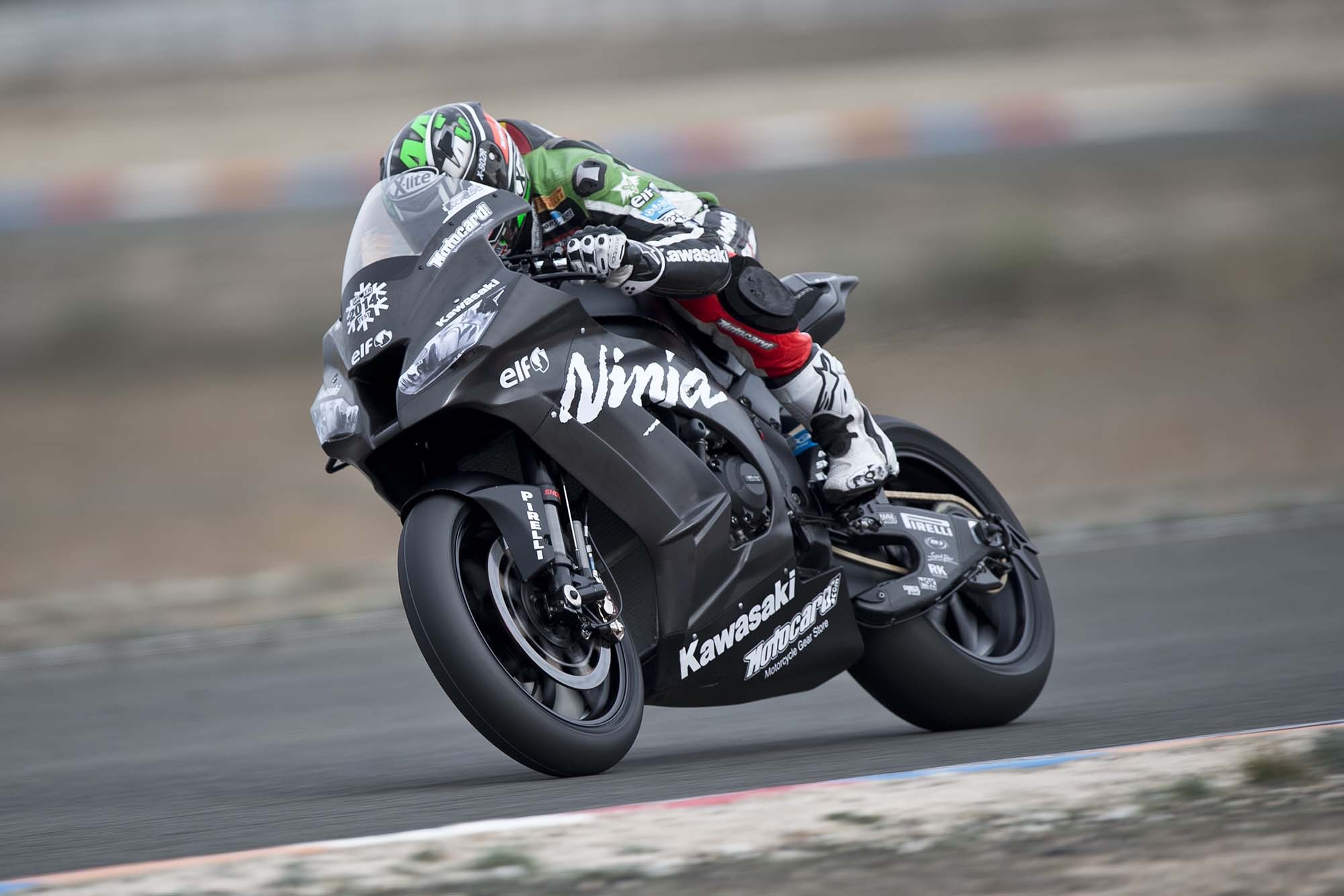 David Salom mit Kawasaki Evo WSBK TEAM