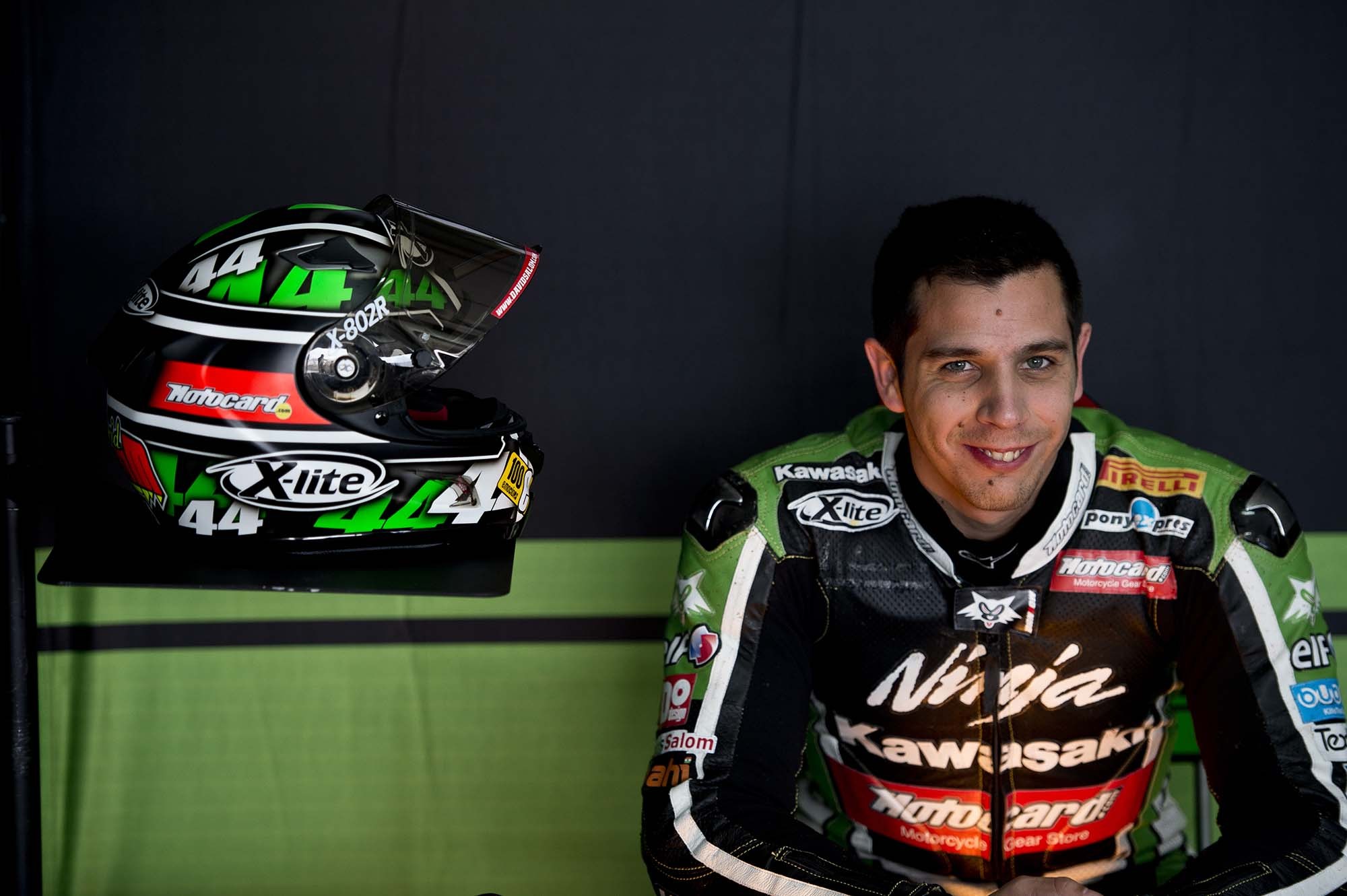 David Salom mit Kawasaki Evo WSBK TEAM