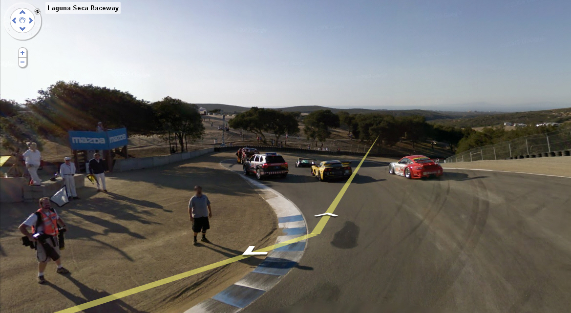 Laguna Seca - Google Streetview - Korkenzieherkurve