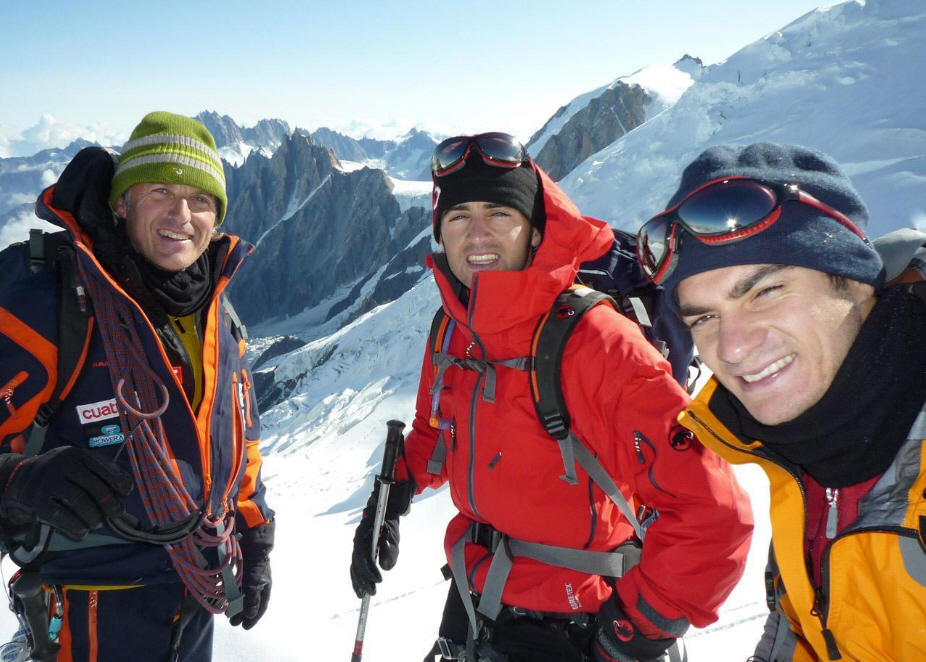 Pedrosa und Hector Barbera auf dem Mont Blanc