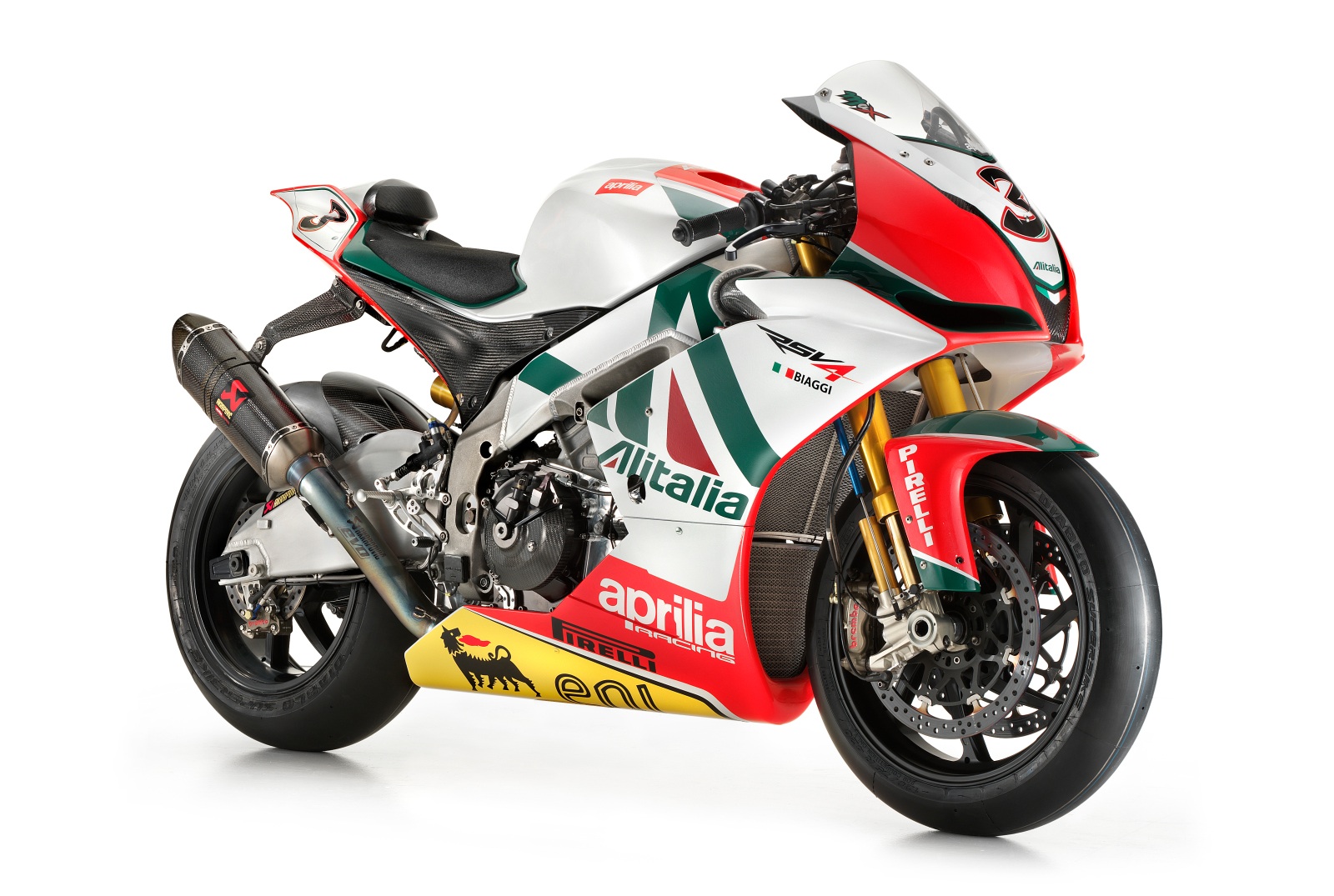 Alitalia Airline sponsert das Aprilia Werksteam in der WSBK