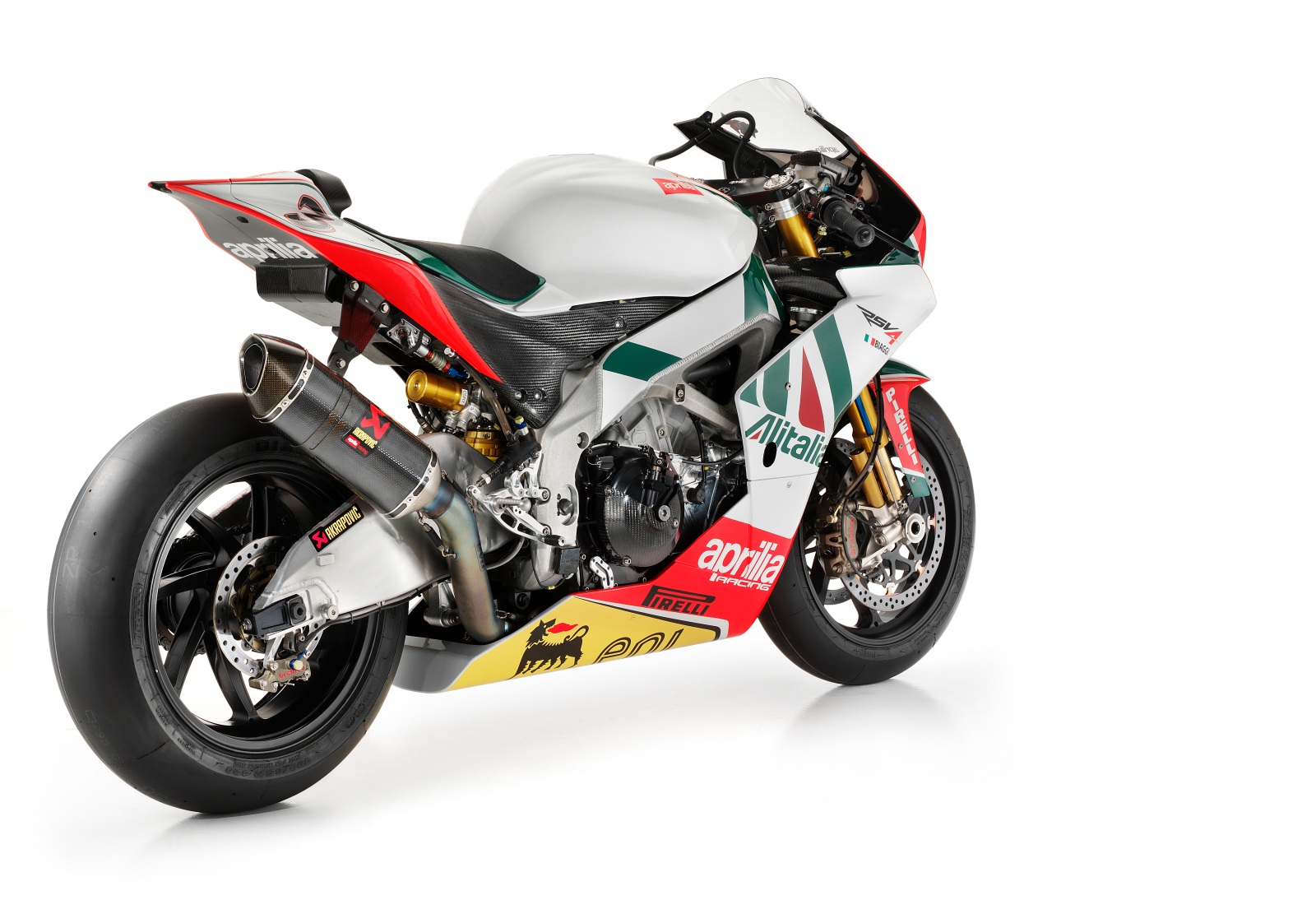 aAlitalia Airline sponsert das Aprilia Werksteam in der WSBK