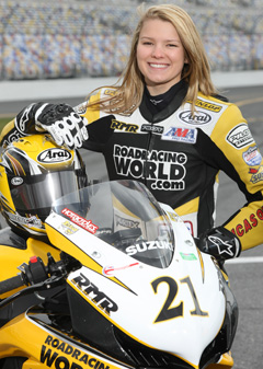 Elena Myers auf Suzuki in der AMA