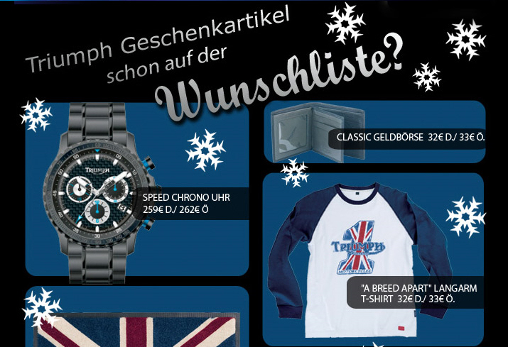 Triumph Weihnachtsgeschenke