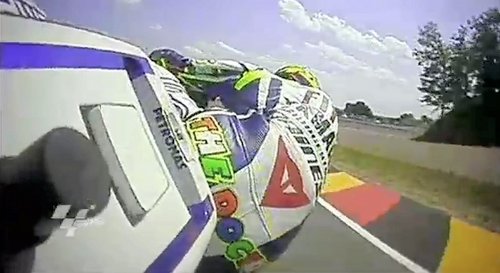 Gyroskopkamera an M1 von Rossi auf dem Sachsenring