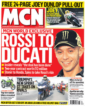 MCN exklusiv wechselt Valentino zu Ducati