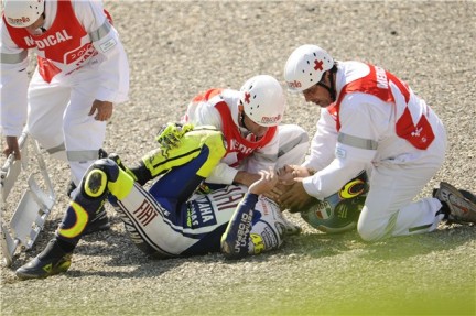 Valentino Rossi - Crash Mugello 2010