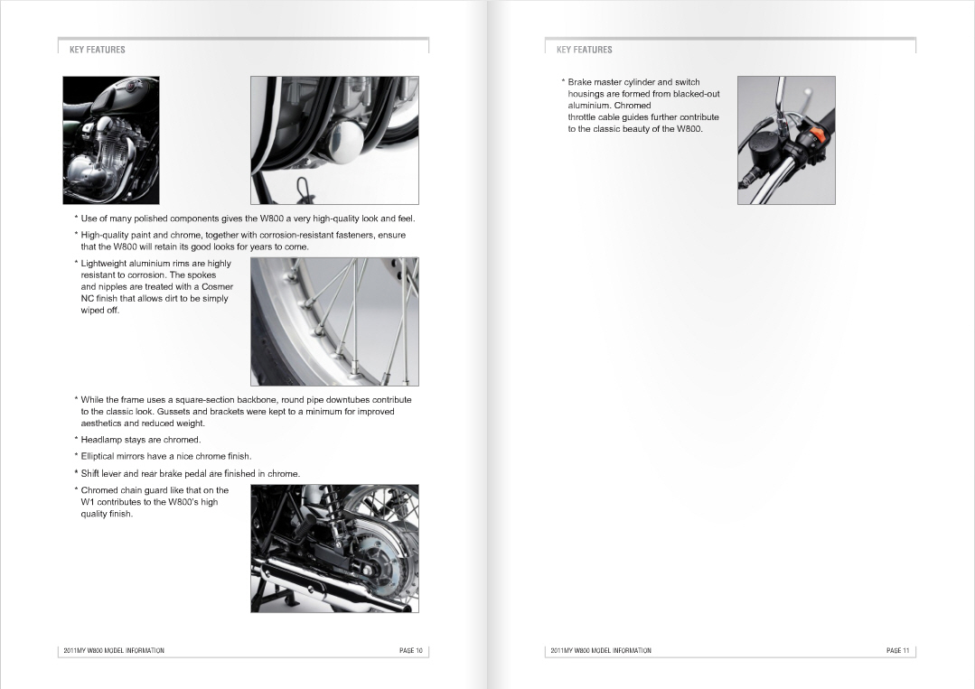 2011 Kawasaki W800 Broschüre