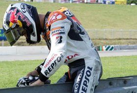 Dani Pedrosa nach Crash beim Traing in Motegi