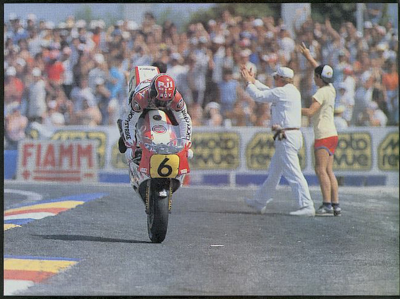 Randy Mamola Stoppie