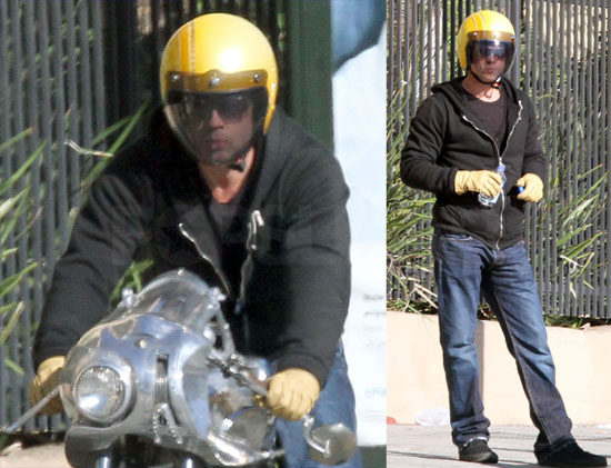 Brad Pitt mit Ducati 750 SS in LA liegen geblieben