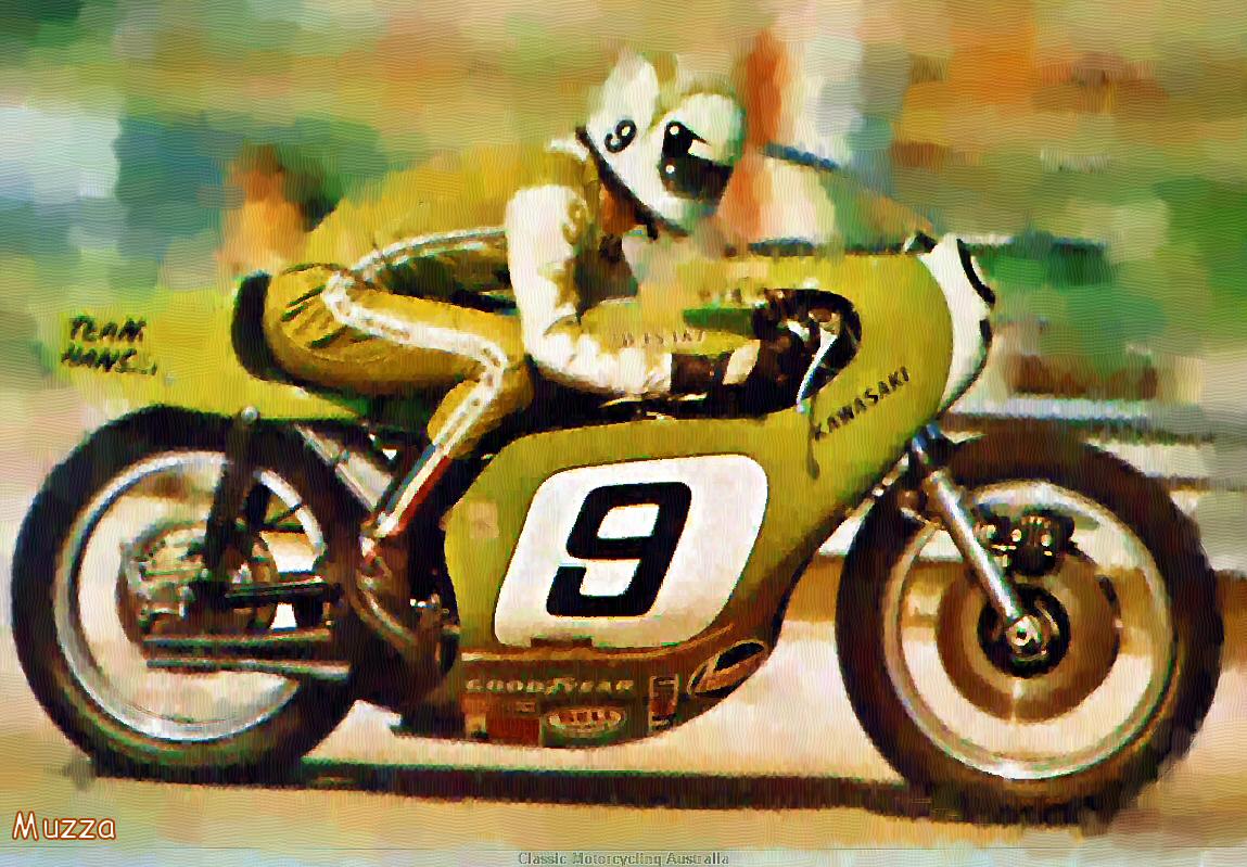 Gary Nixon auf Kawasaki