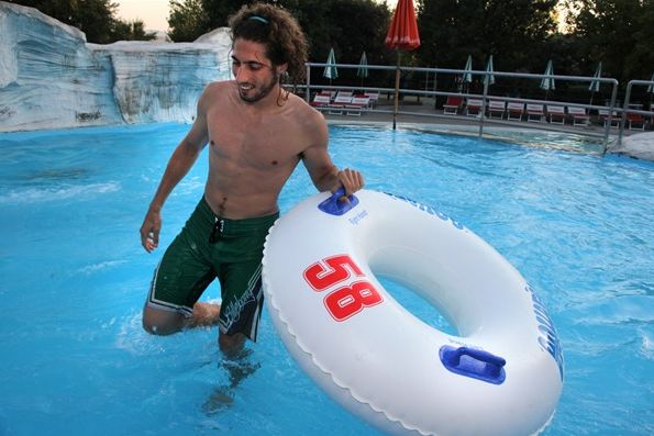 Marco Simoncelli im Aquafan in Riccione