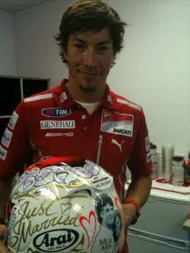 Nicky Hayden Just Married Helm