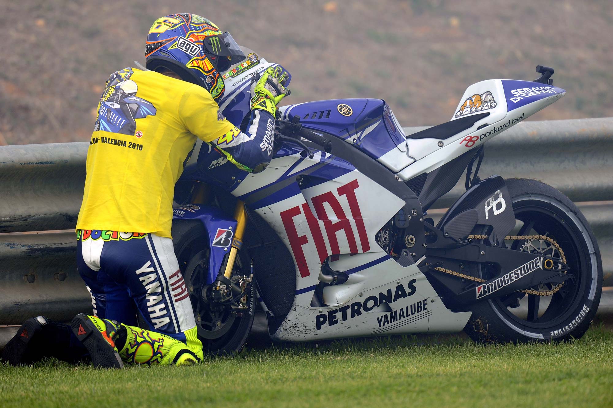 2010 Valentino Rossi in Valencia mit Yamaha M1