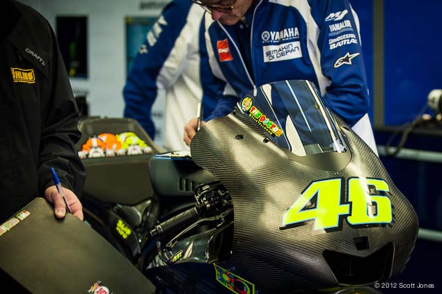 2012 Valentino Rossi auf M1 in Valencia